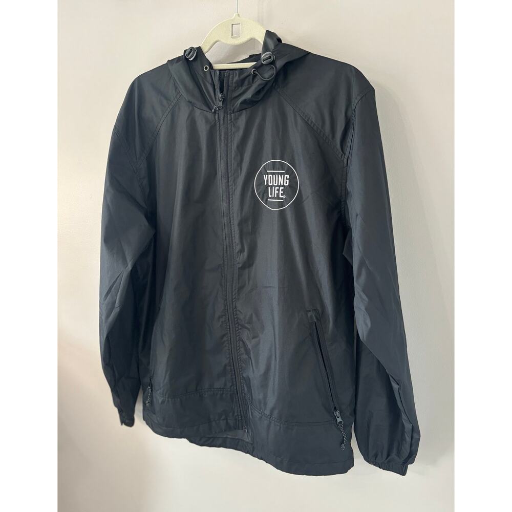 Artic Circle Enterprises (ACE) black lightweight windbreaker Polyester, size MED